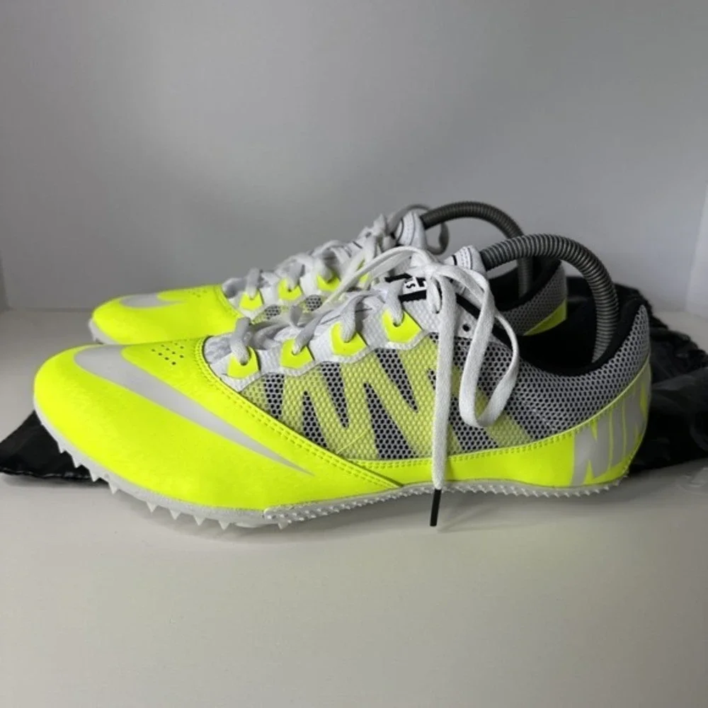Men's NIKE RIVAL S Track & Field Shoes Size 11.5. Neon Yellow Green‎ New W/ Bag.